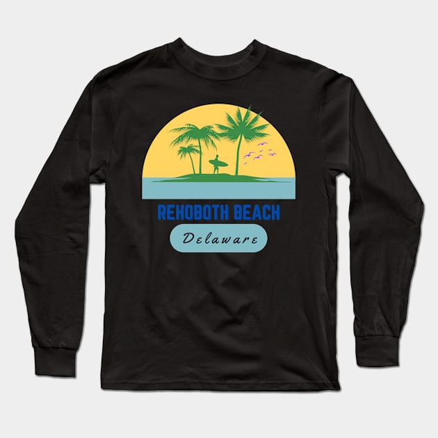 Rehoboth Beach Delaware Souvenir Long Sleeve T-Shirt by bougieFire